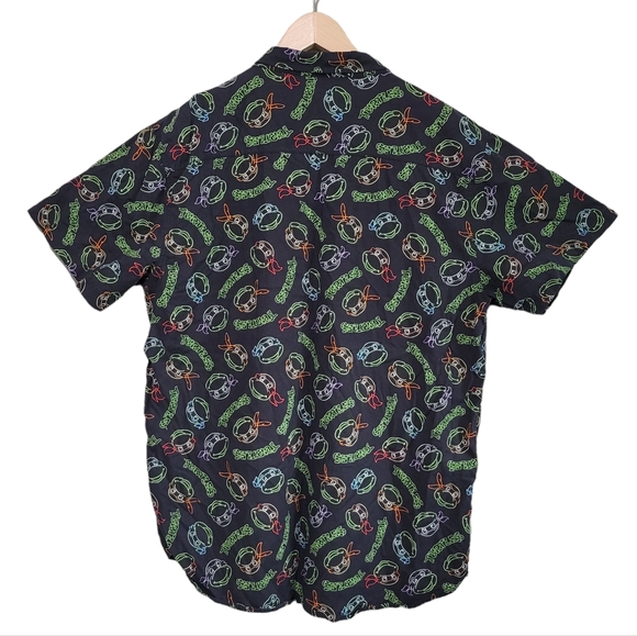Nickelodeon TMNT Teenage Mutant Ninja Turtles AOP All Over Print Button-down - Picture 2 of 3